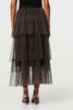 Animal Print Tiered Midi Skirt