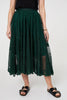 Sage | Floral Semi Sheer Mesh Layer Midi Skirt
