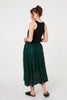 Sage | Floral Semi Sheer Mesh Layer Midi Skirt
