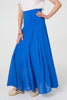 Blue | Stretchy High Waist A-Line Maxi Skirt

