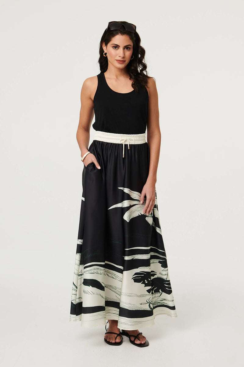 chinese dress ladies Flowing White Maxi Skirt - All Skirts main image 0