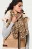 Brown | Animal Printed Relaxed Shawl Scarf
