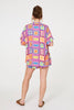 Pink | Patchwork Print Short Sleeve Shirt
