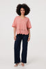 Pink | Broderie Anglaise Angel Sleeve Blouse
