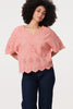 Pink | Broderie Anglaise Angel Sleeve Blouse

