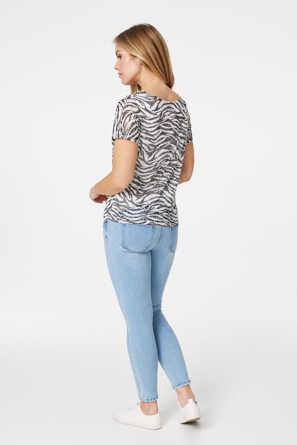 Black | Printed Short Sleeve T-Shirt