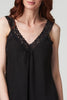 Black | Lace Detail Cami Strap Top