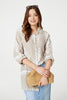 Stone | Printed Oversized Button Down Shirt