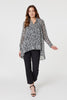 Grey | Animal Print Oversized Blouse