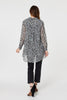Grey | Animal Print Oversized Blouse