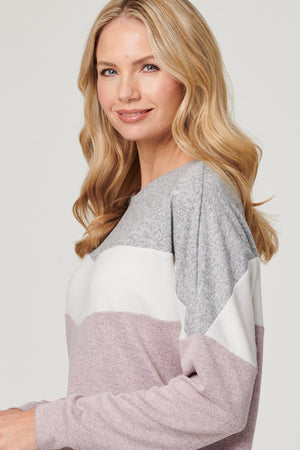 Pink | Colour Block Relaxed Sweatshirt