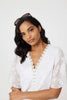 White | Floral Lace Detail Flared Sleeve Blouse