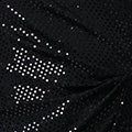 Black | Semi Sheer Sparkly Long Sleeve Blouse
