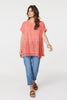 Coral | Broderie Anglaise Oversized Blouse