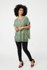 Khaki | Broderie Anglaise Oversized Blouse
