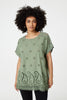 Khaki | Broderie Anglaise Oversized Blouse