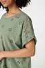 Khaki | Broderie Anglaise Oversized Blouse
