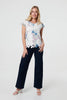 White | Floral Lace Layered Frilled Blouse Top

