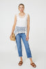 White | Lace Sleeveless High Low Top