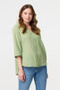 Green | Lace Detail V-Neck Relaxed Blouse