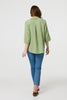 Green | Lace Detail V-Neck Relaxed Blouse