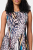 Beige | Animal Print Sleeveless Curve Hem Top
