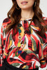 Orange | Printed Oversized Top with Necklace