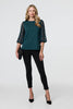 Green | Floral Lace 3/4 Sleeve Blouse
