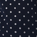 Navy | Polka Dot Print Relaxed Long Sleeve Top