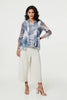 Grey | Tie Dye Semi Sheer Crochet Waterfall Top
