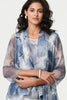 Grey | Tie Dye Semi Sheer Crochet Waterfall Top
