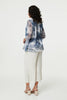 Grey | Tie Dye Semi Sheer Crochet Waterfall Top
