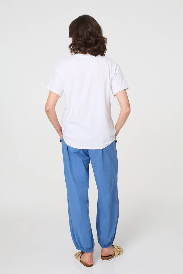 Navy | Butterfly Print Short Sleeve T-Shirt
