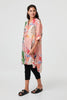 Pink | Abstract Longline Relaxed Shirt Dress

