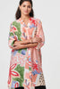 Pink | Abstract Longline Relaxed Shirt Dress
