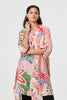 Pink | Abstract Longline Relaxed Shirt Dress
