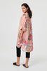 Pink | Abstract Longline Relaxed Shirt Dress
