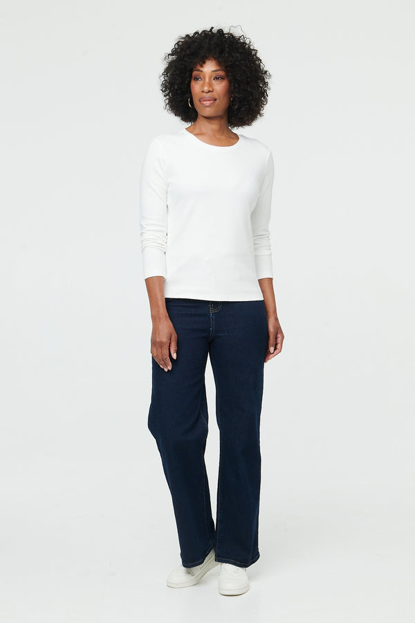 White | Slim Fit Long Sleeve T-Shirt