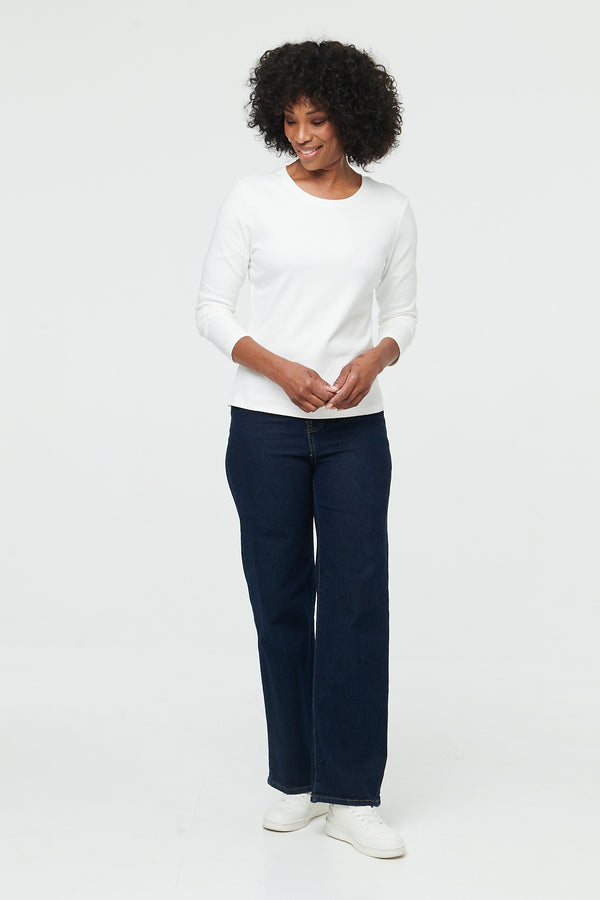 White | Slim Fit Long Sleeve T-Shirt