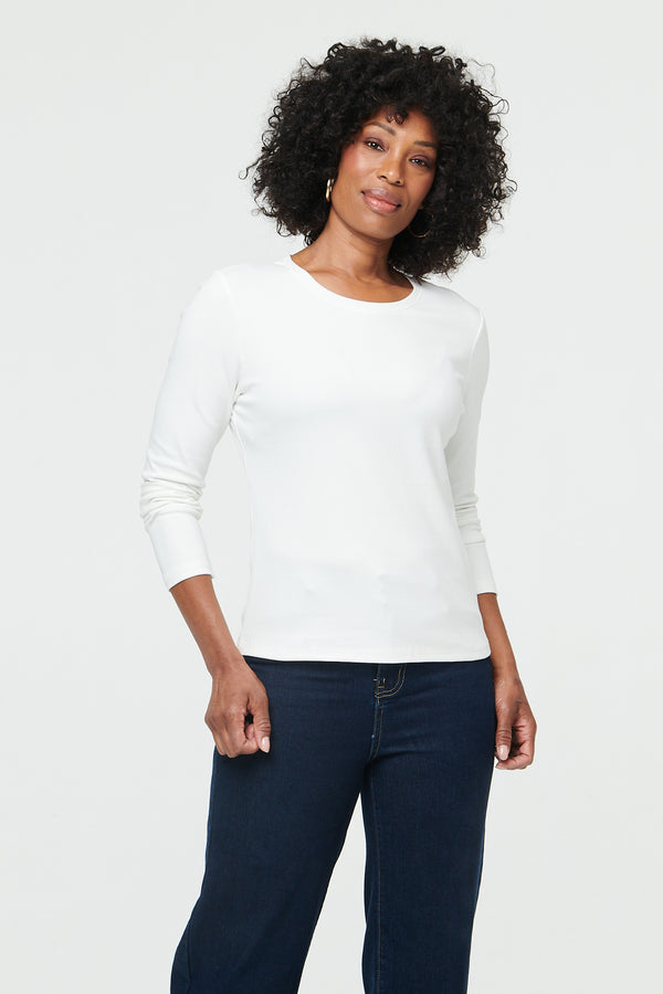 White | Slim Fit Long Sleeve T-Shirt