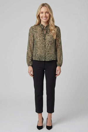 Green | Animal Print Long Sleeve Relaxed Shirt
