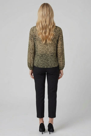 Green | Animal Print Long Sleeve Relaxed Shirt