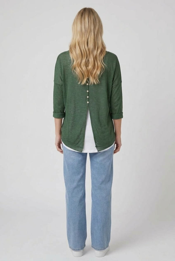 Emerald | Sequin Star Front Relaxed Layered Top