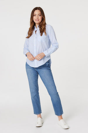 Blue | Striped Long Sleeve Shirt