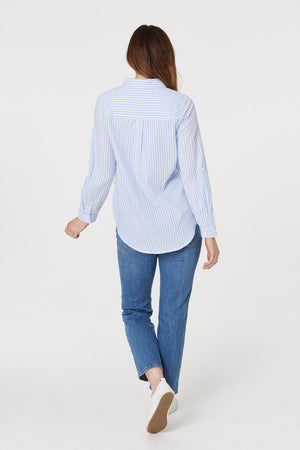 Blue | Striped Long Sleeve Shirt
