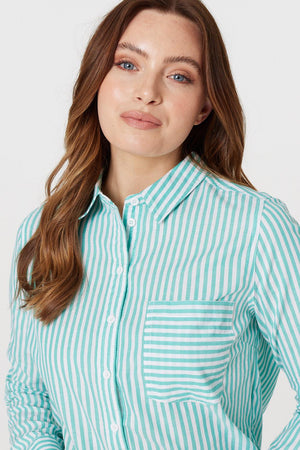 Green | Striped Long Sleeve Shirt