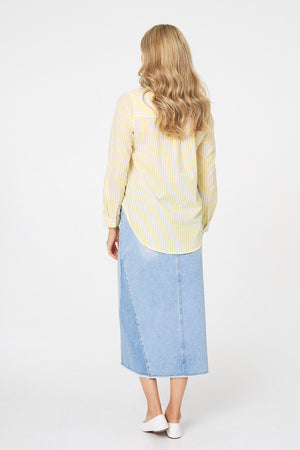 Yellow | Striped Long Sleeve Shirt
