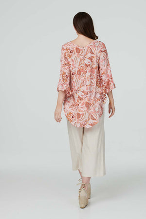 Pink | Paisley Print Oversized Blouse
