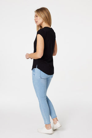 Black | Coco Graphic Logo Print T-Shirt