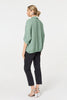 Sage | Sequin Detail 3/4 Turn-Up Sleeve Shirt

